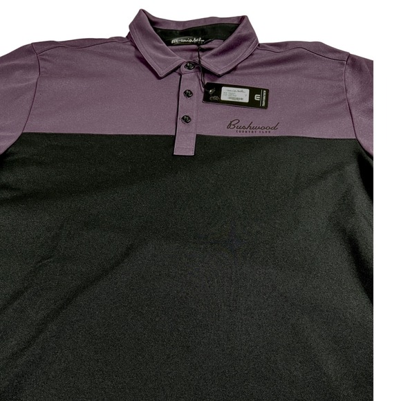 Travis Mathew Bushwood Polo Shirt‎ Mens Small Purple Black Golf Country Club - Picture 4 of 9